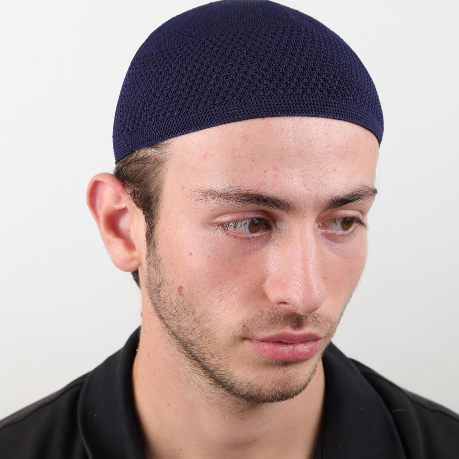 12 Piece Turkish Velvet Crochet Kufi Hat for Men – Breathable Stretch Islamic Prayer Cap (Standard Fit) - Firaset