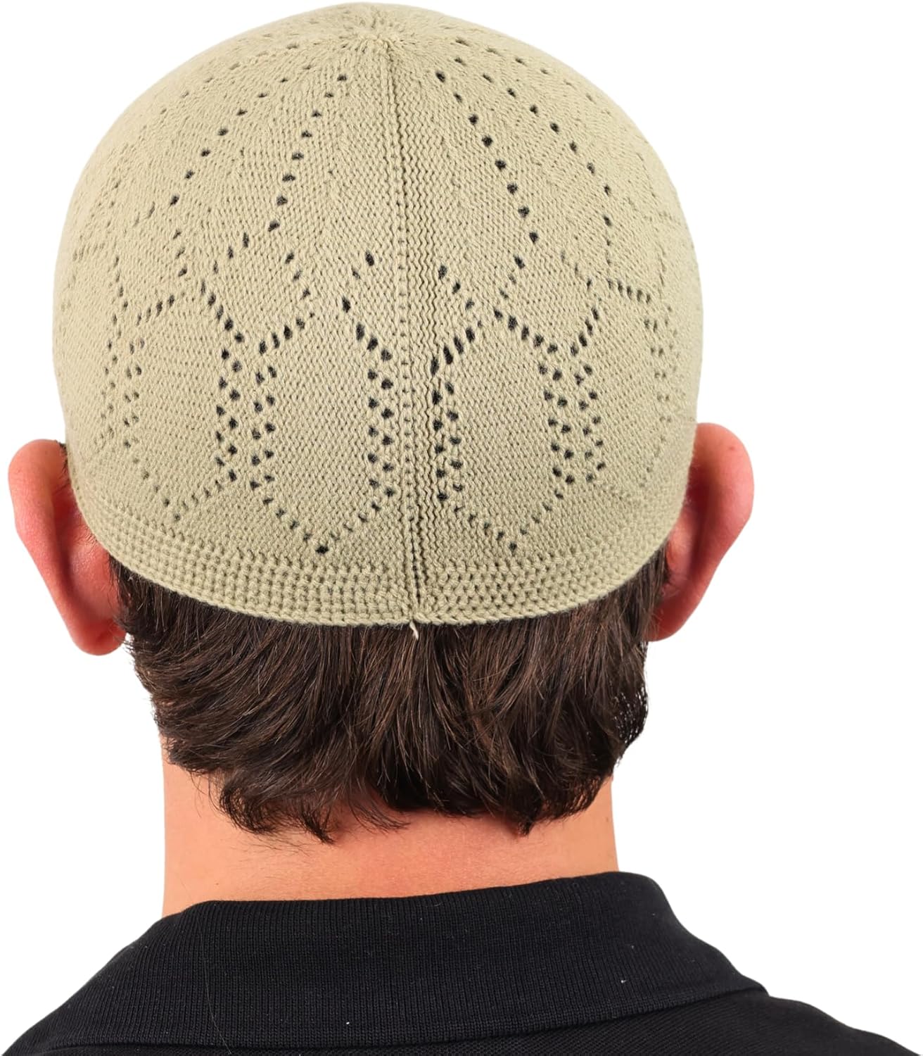 4 Piece Turkish Velvet Knit Kufi Hat for Men – Breathable Stretch Islamic Prayer Cap (Standard Fit) - Firaset