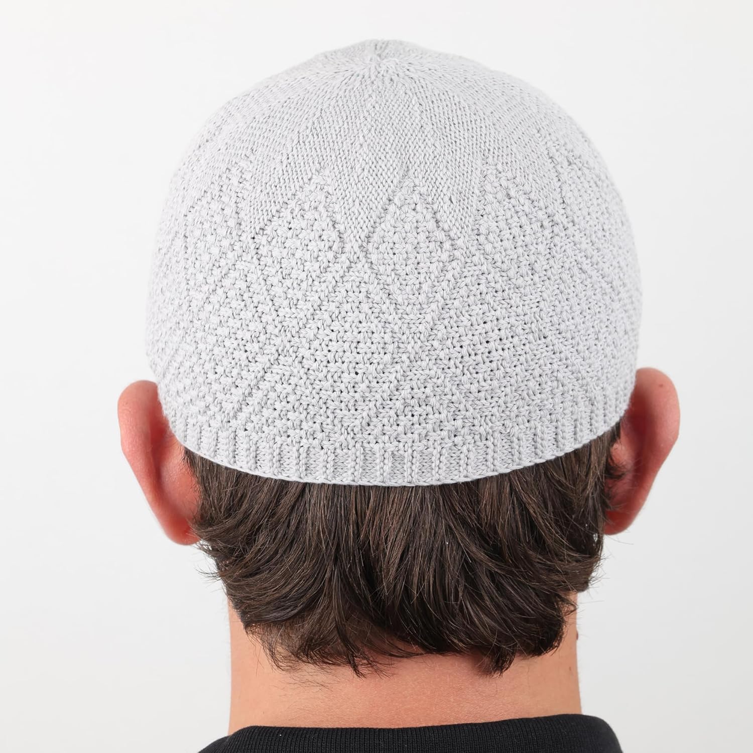6 Piece Men’s Turkish Velvet Knit Kufi Caps – Breathable Stretch Islamic Prayer Skull Hats (Standard Fit) - Firaset