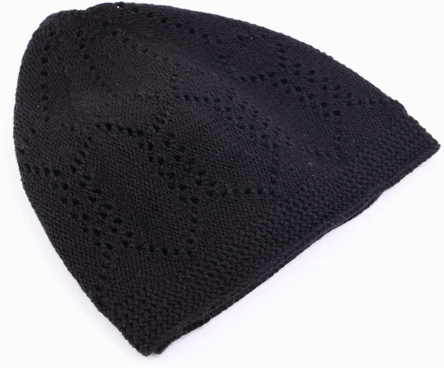 Men’s Turkish Velvet Crochet Kufi Set – 2 Breathable Stretch Islamic Prayer Caps (Standard Size Fit) - Firaset