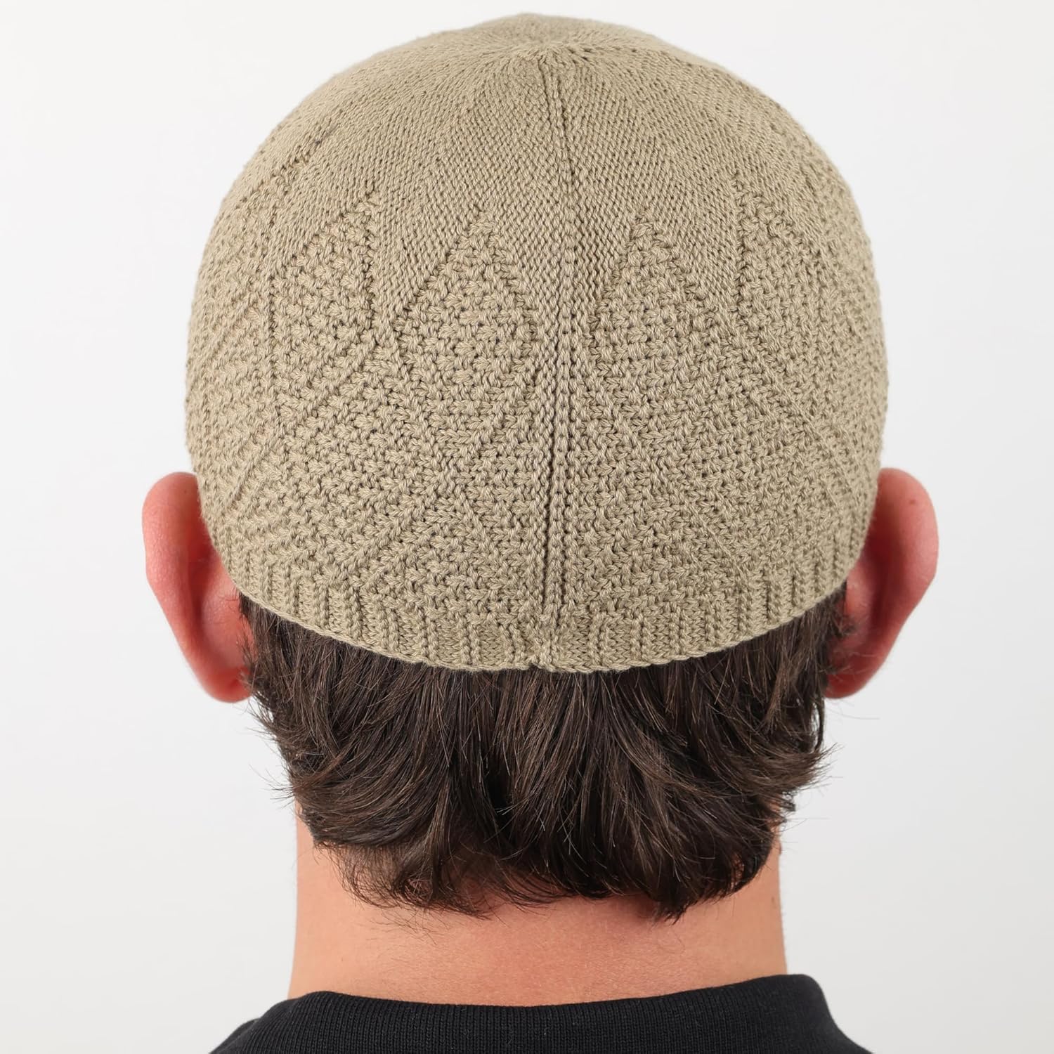 6 Piece Turkish Velvet Crochet Kufi Hats for Men – Breathable Stretch Islamic Prayer Caps (Standard Fit) - Firaset