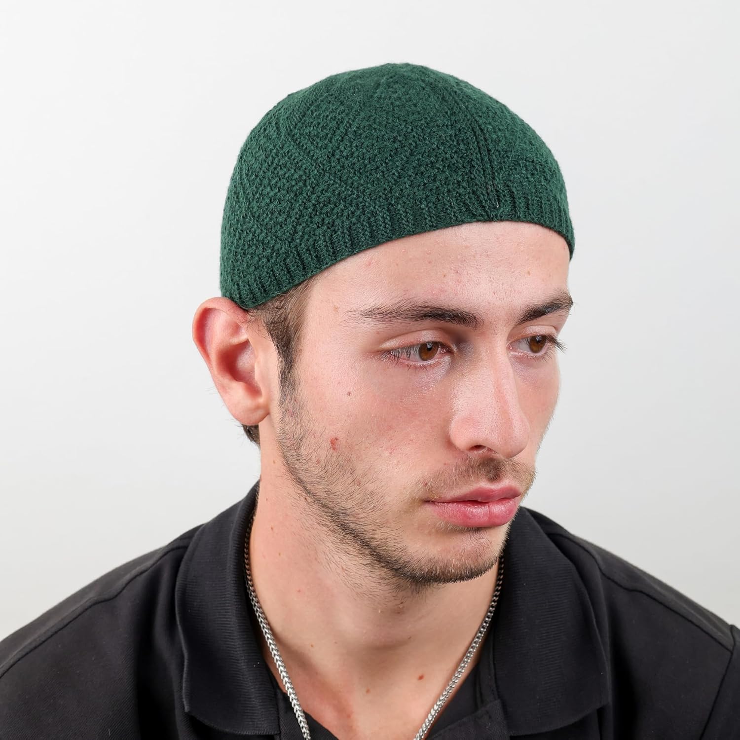 6 Piece Turkish Velvet Crochet Kufi Hats for Men – Breathable Stretch Islamic Prayer Caps (Standard Fit) - Firaset