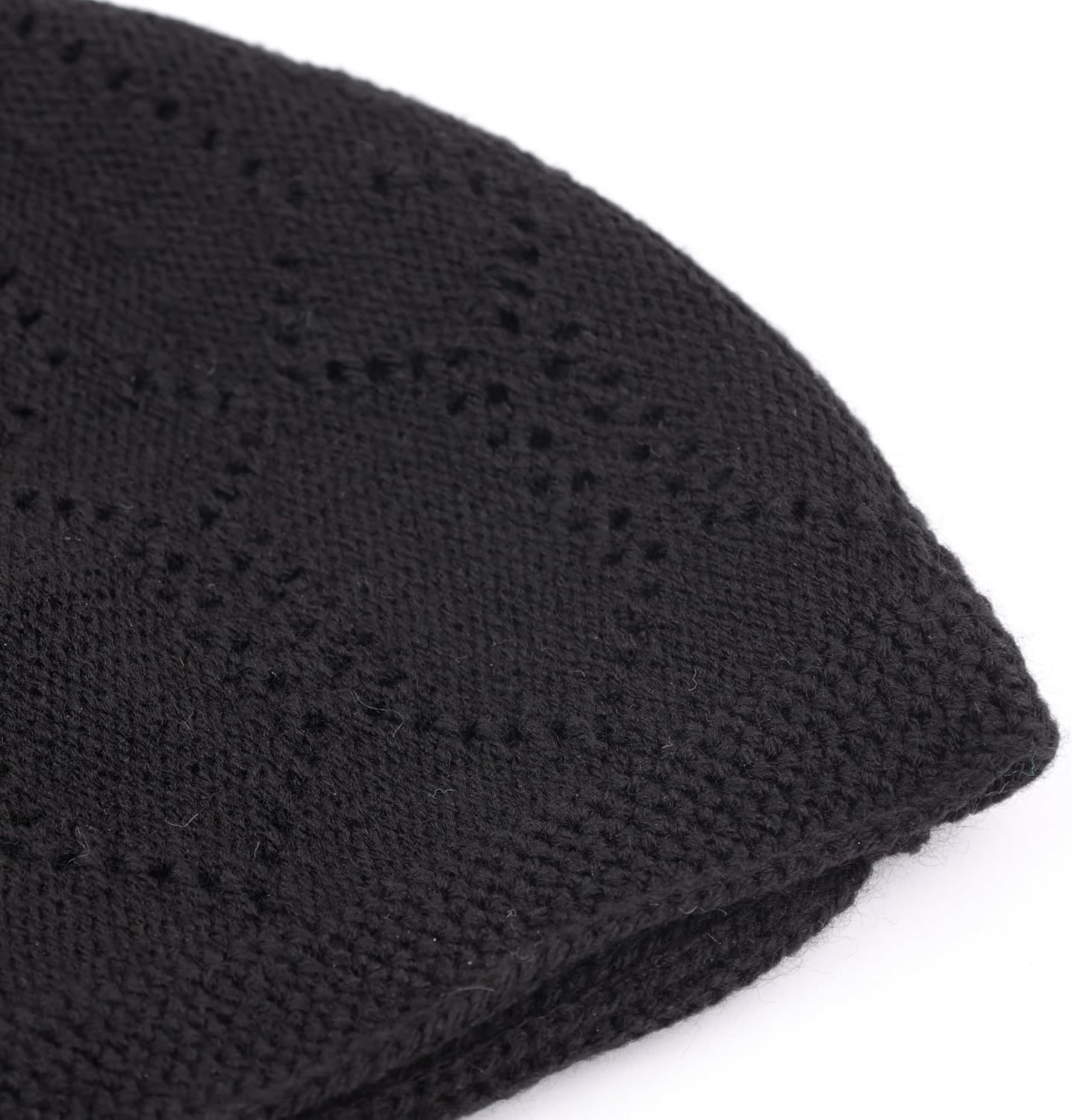 Men’s Turkish Velvet Crochet Kufi Set – 2 Breathable Stretch Islamic Prayer Caps (Standard Size Fit)