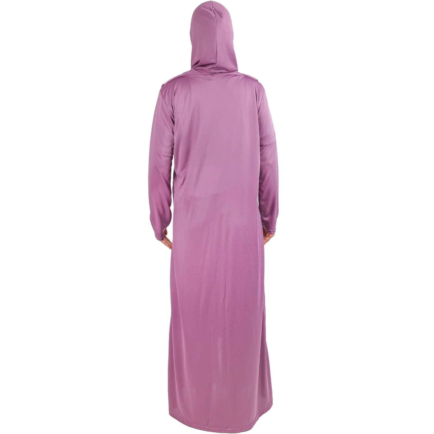 Women's One-Piece Prayer Dress Abaya – Full Coverage Zipper Front Jilbab (Dusty Pink)