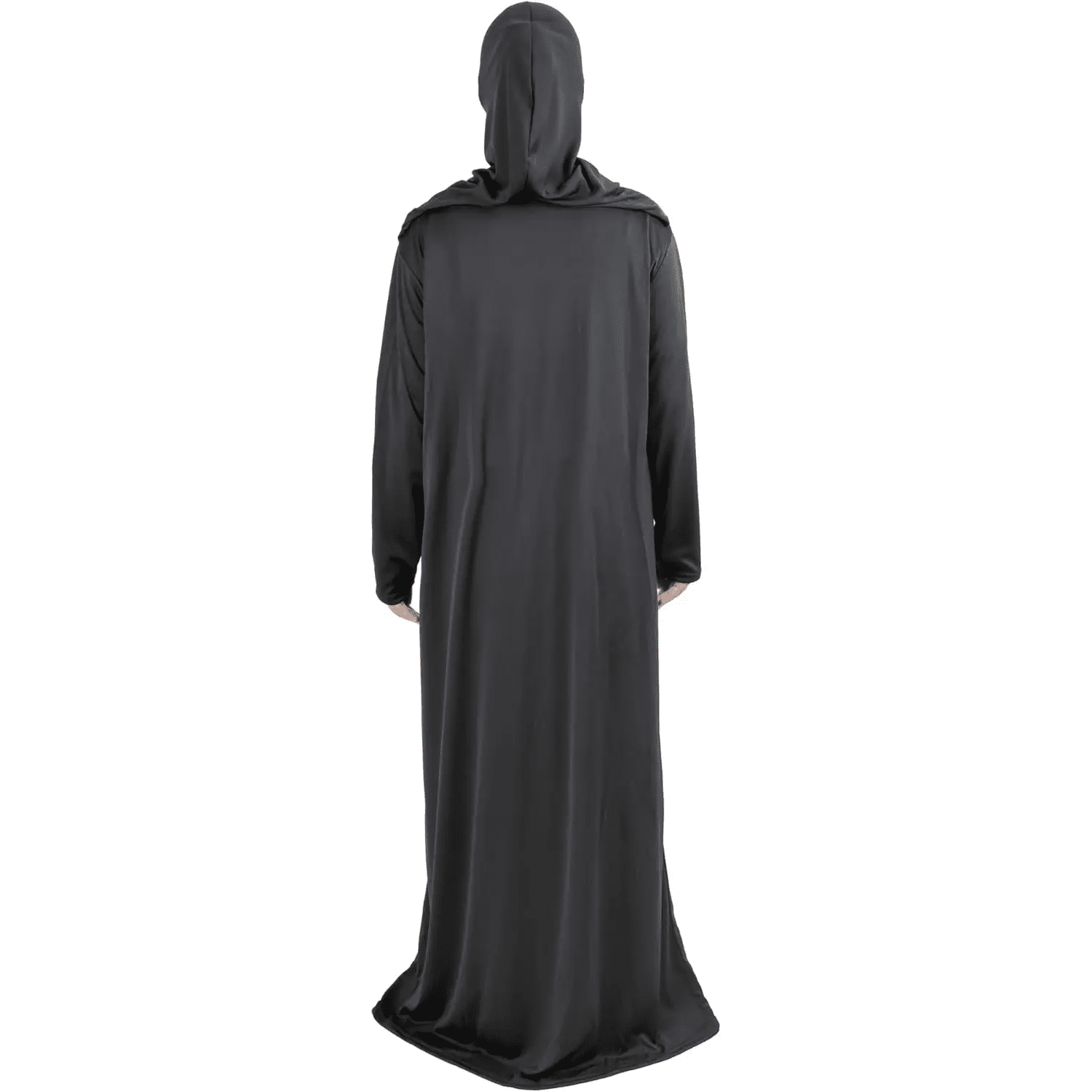 Women's One - Piece Prayer Dress Abaya – Full Coverage Zipper Front Jilbab (Black) - Firaset